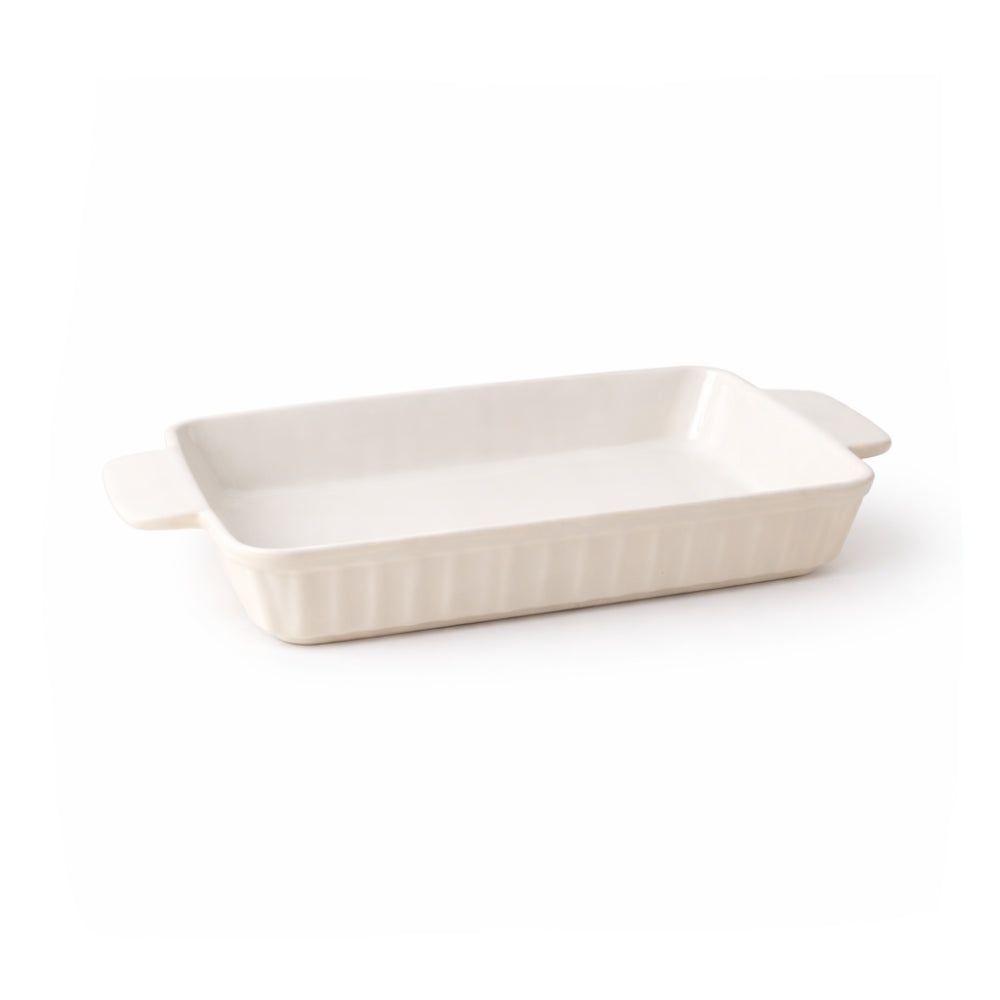K&Co. Rhubarb Baking Dish Large - CREAM